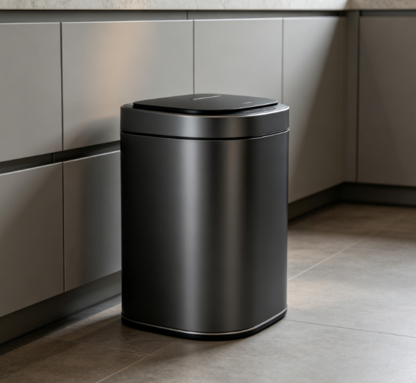 Gunmetal Oval Stainless Steel Smart Sensor Trash Can